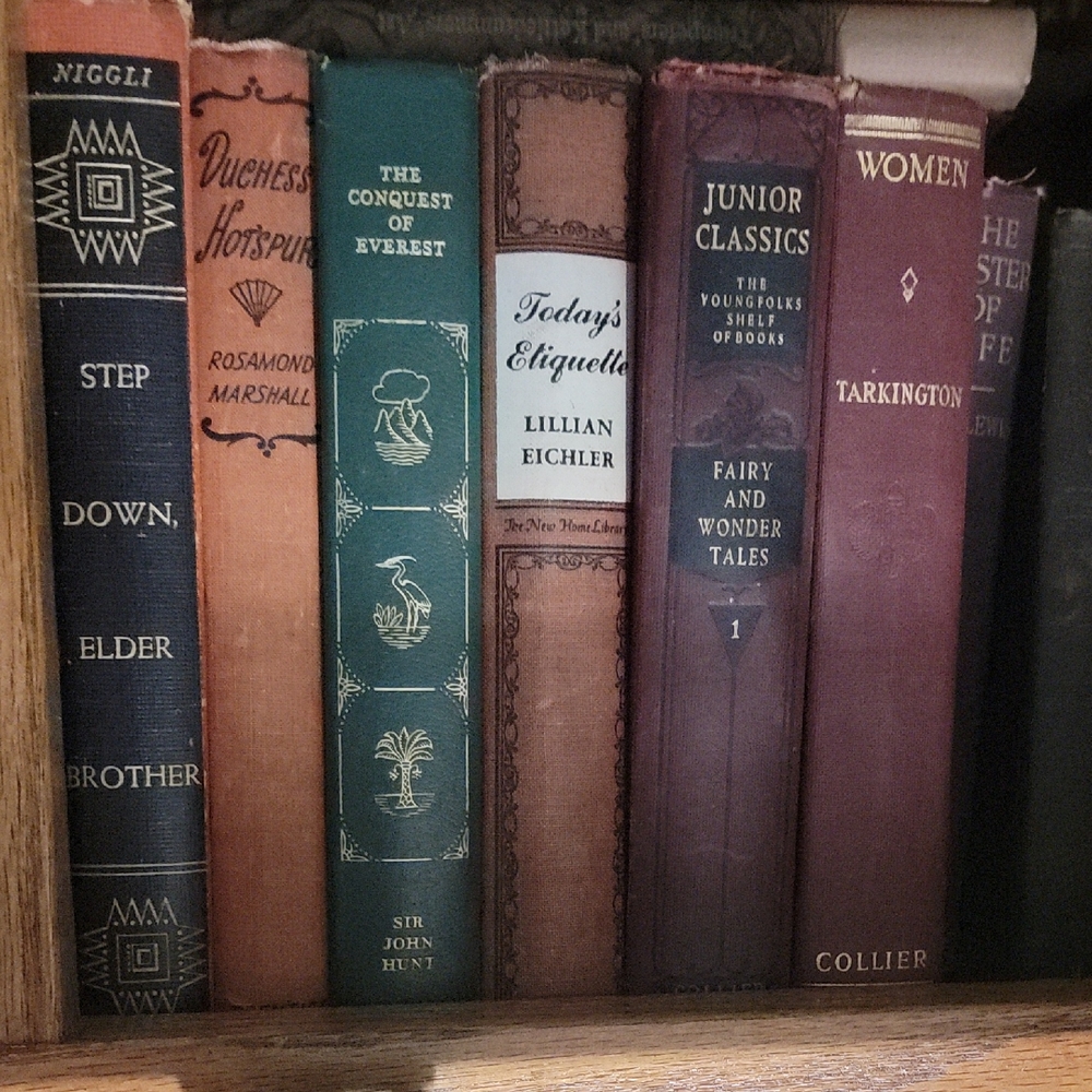 Vintage Book Collection with Diverse Titles